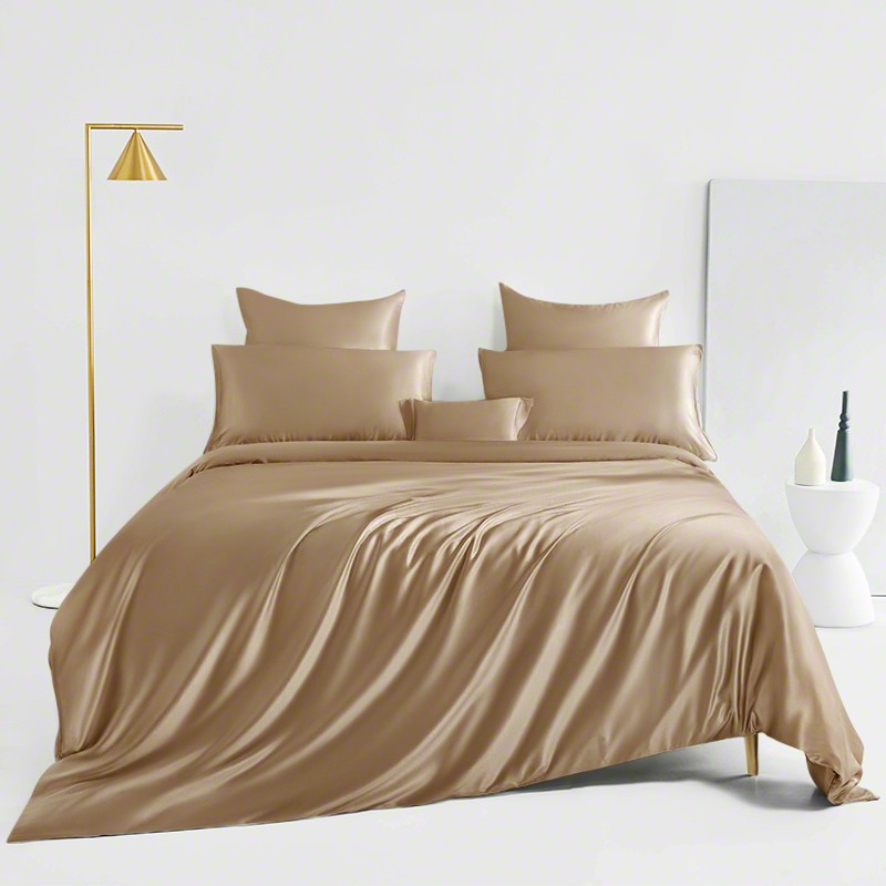 Mocha — St Charles 6 piece Egyptian Silk Bedding Set image