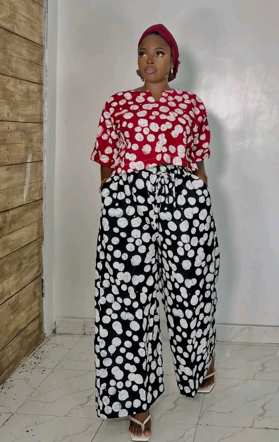 Adire crop top and hub trouser thumb images