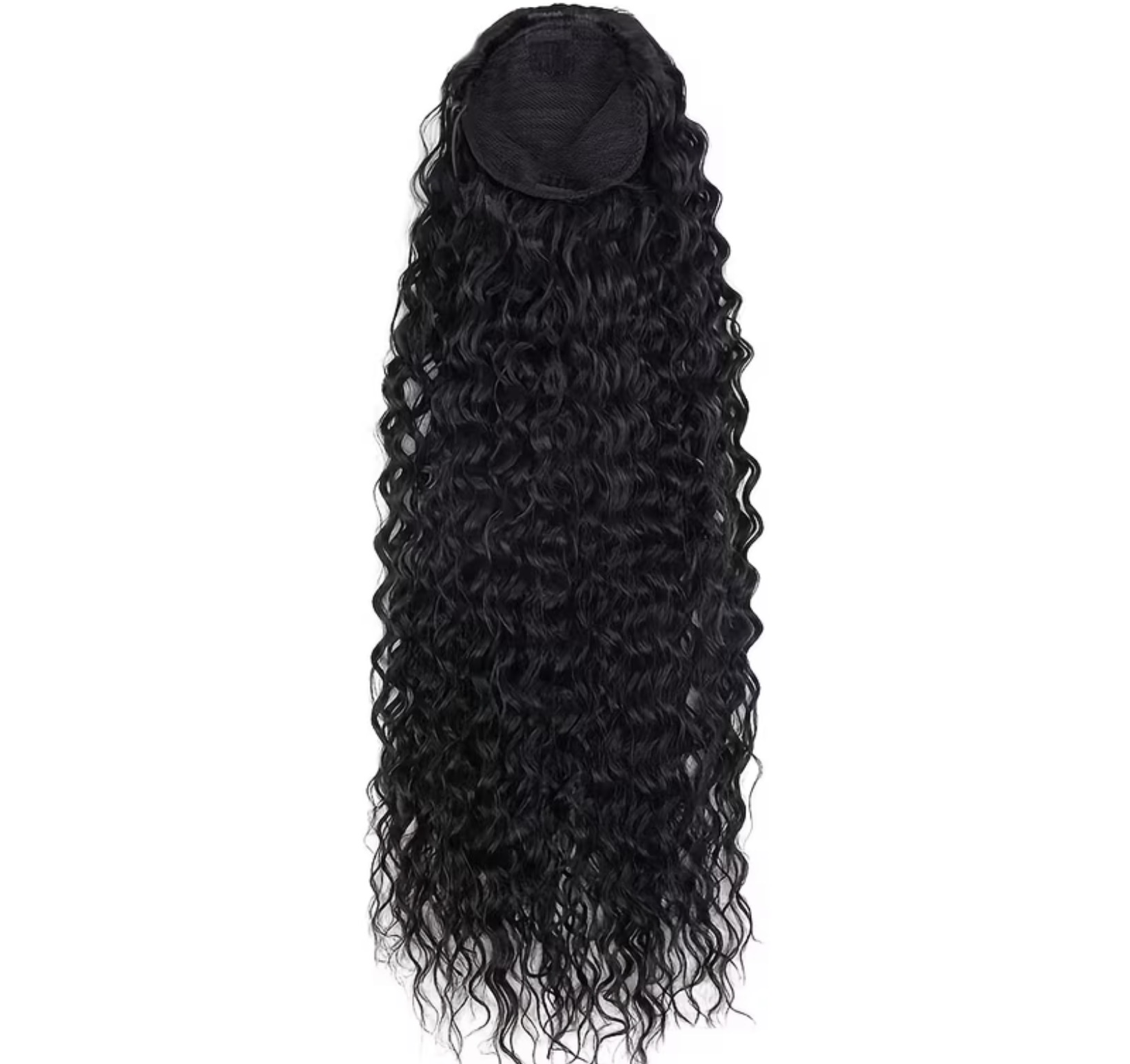 30 inches water curly drawstring ponytail clip image