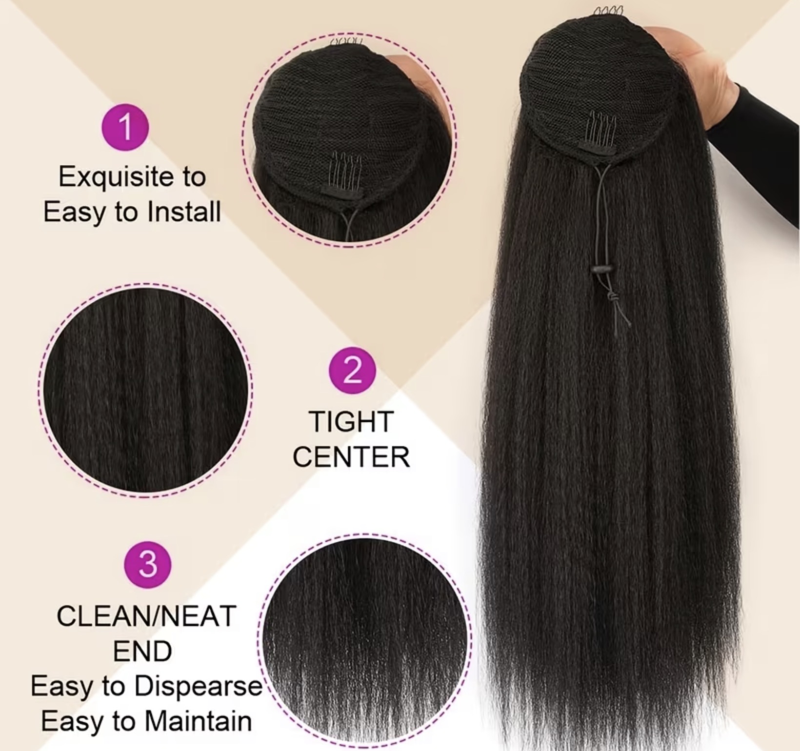 Yaki kinky straight “32 image