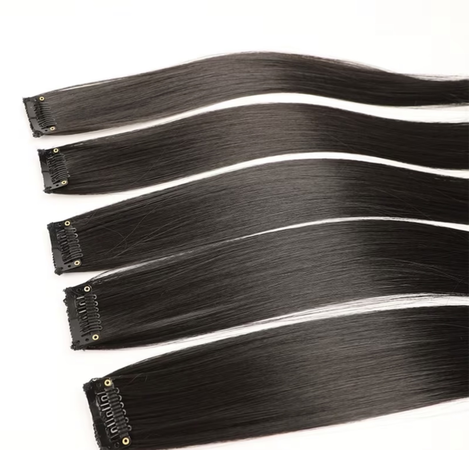 Silky straight clip in side bang image