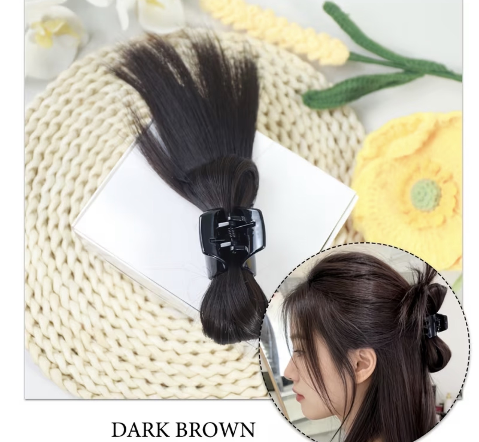 Mini claw clip spike messy bun image