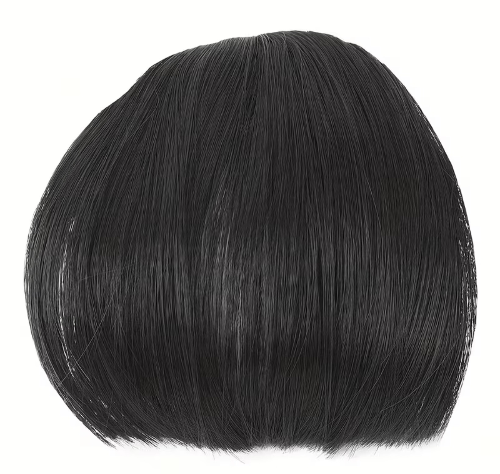 Bone straight full fringe bang clip in image