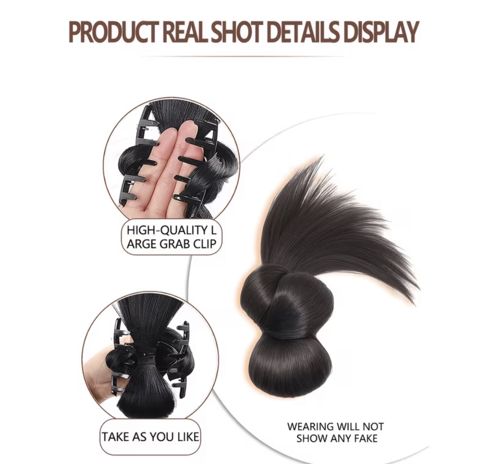 Jumbo spike claw clip messy bun image