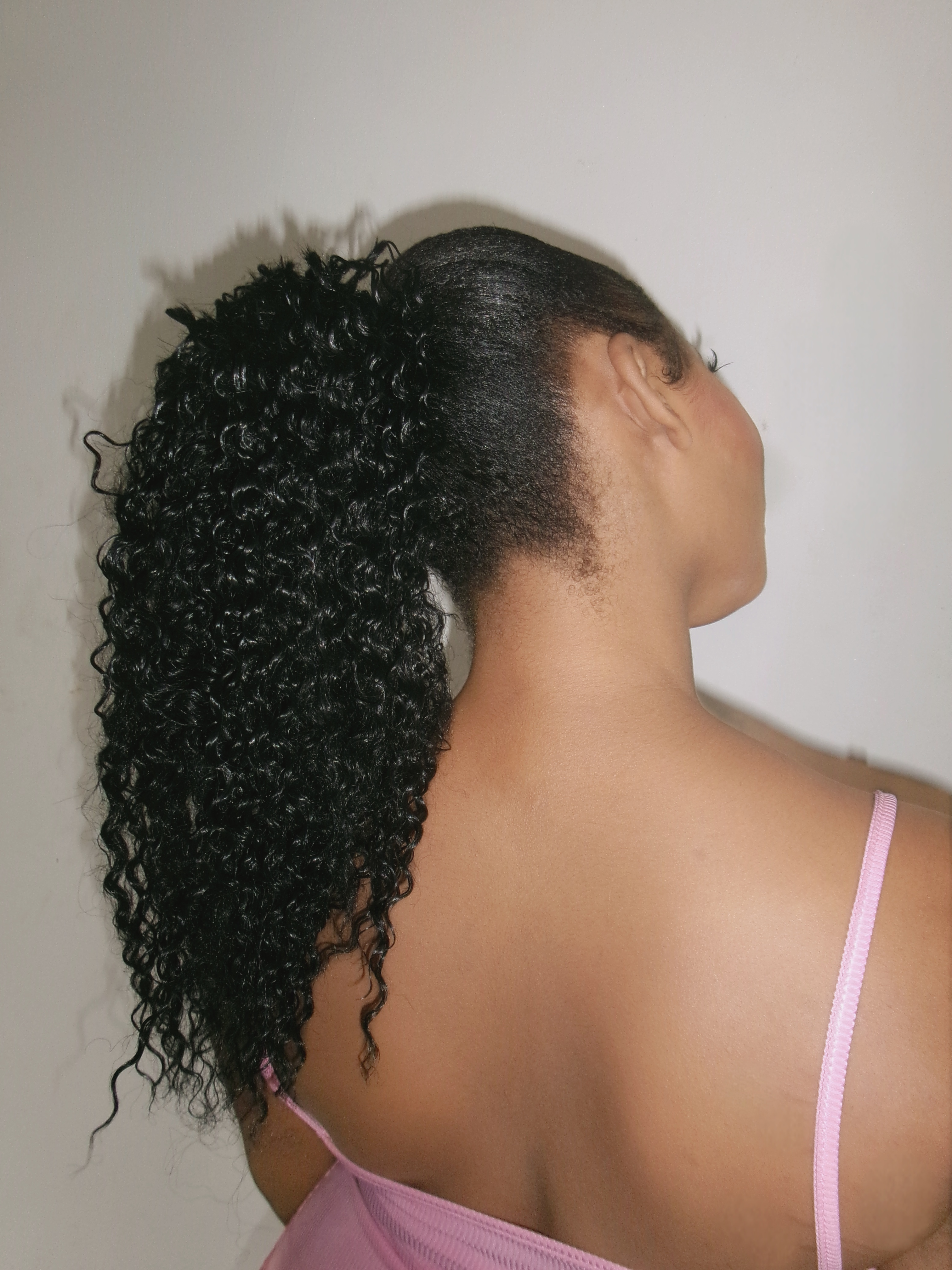 4C kinky curl easy ponytail clip “14 image