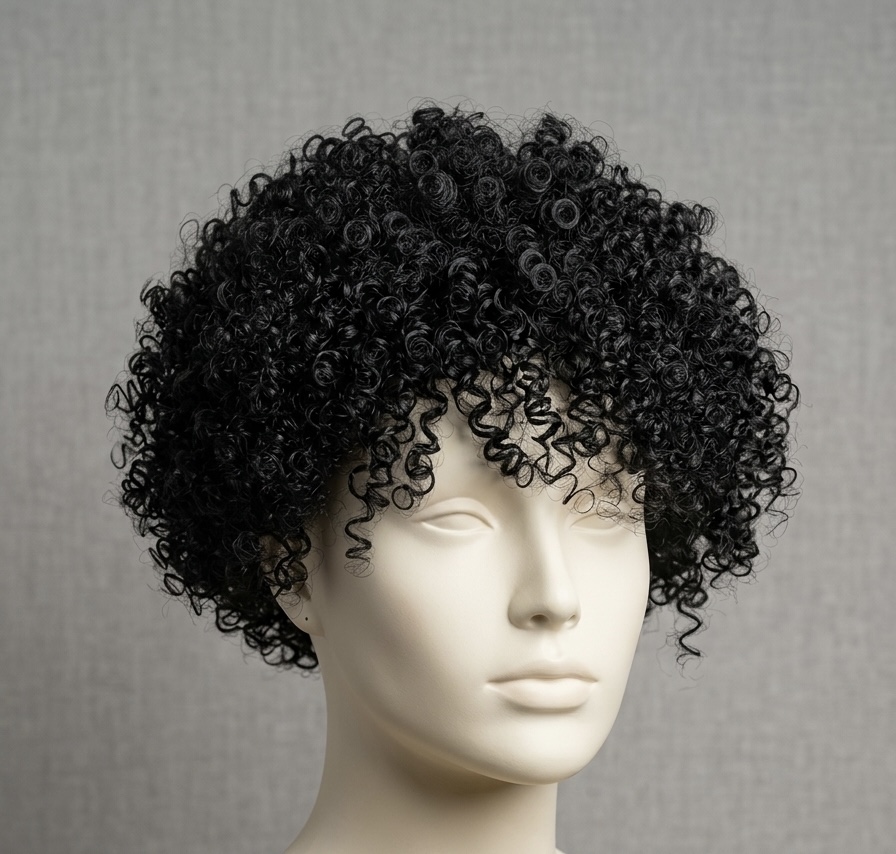 Curly messy by drawstring ponytail clip image