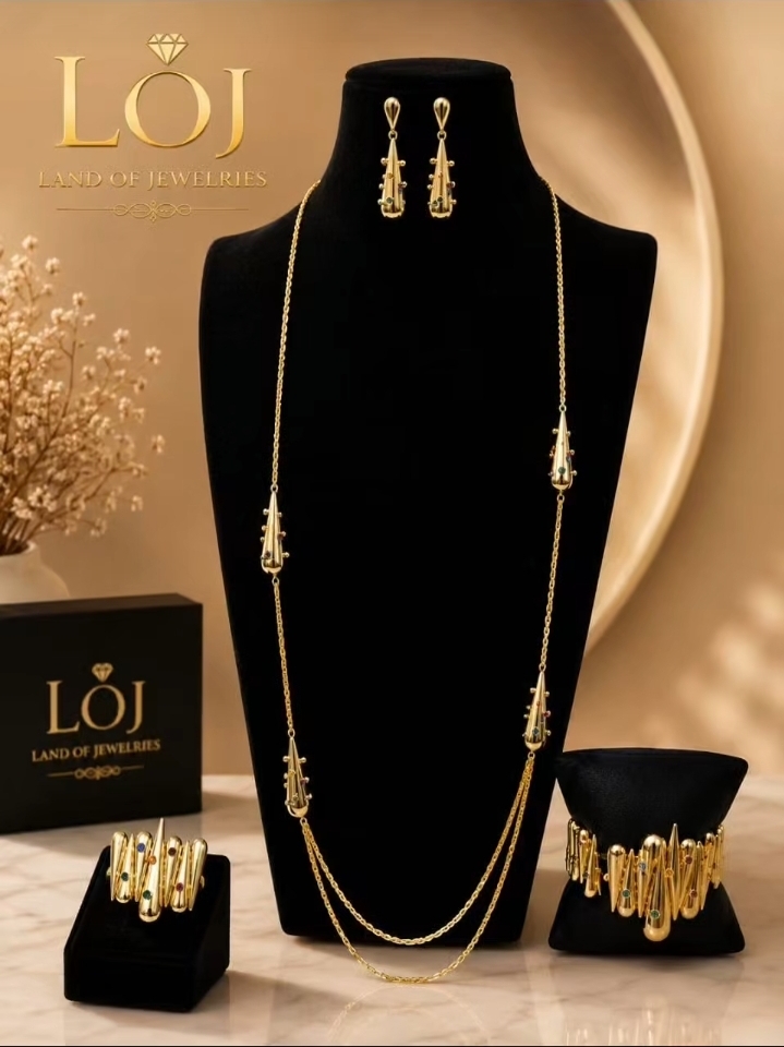 Gold Inspired Handcrafted Set - Ankara Inspired image