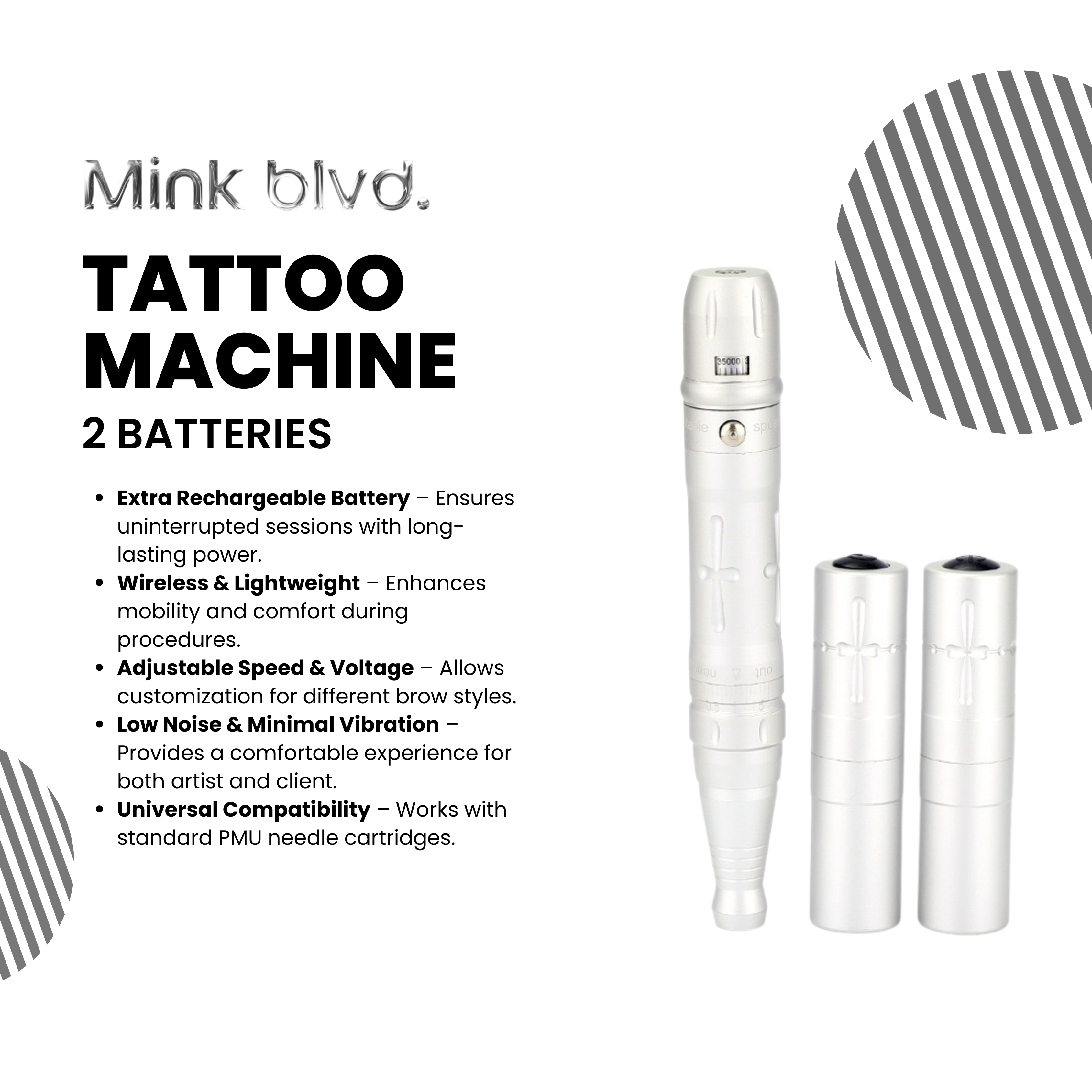 Microblading Tattoo Machine + 2 Batteries image