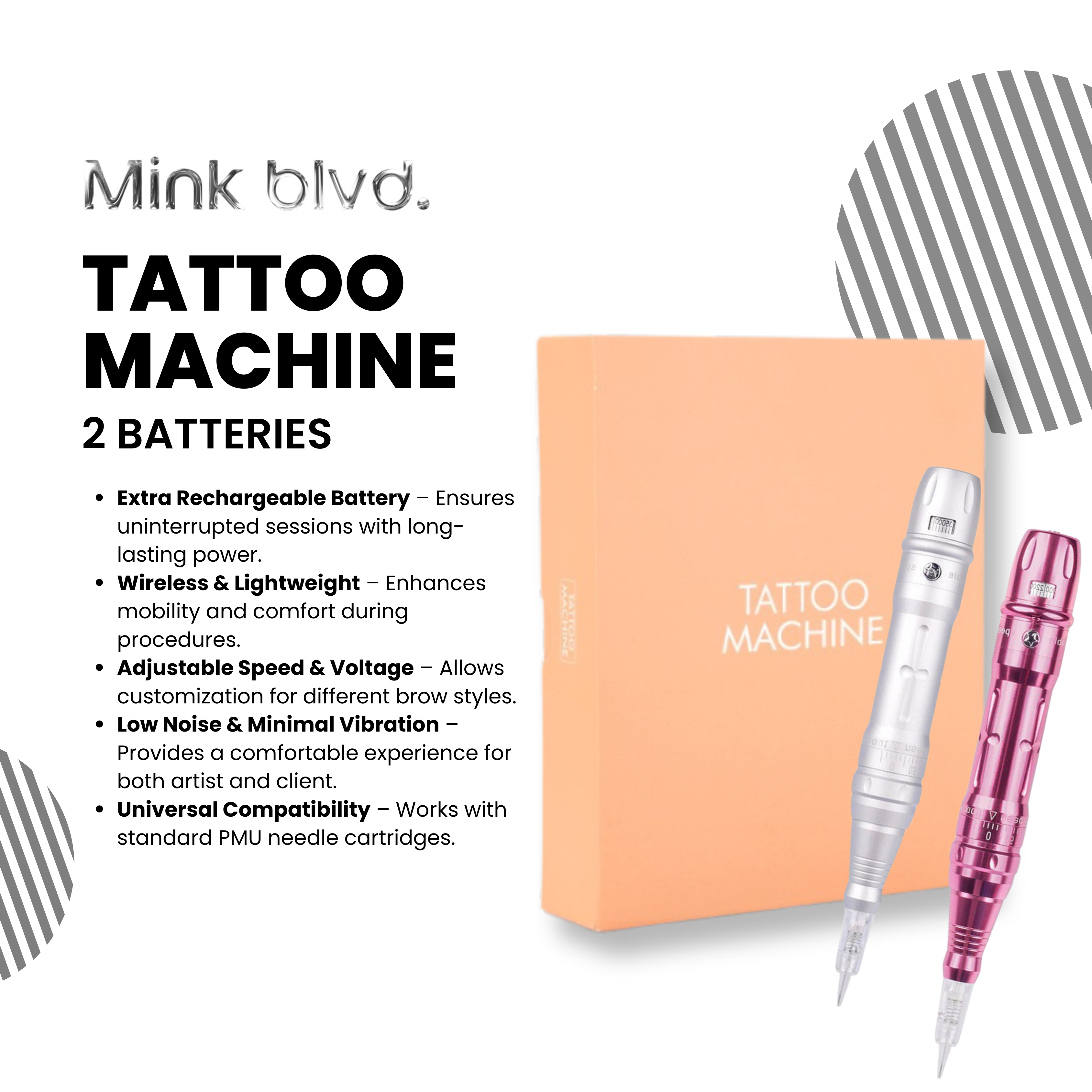 Microblading Tattoo Machine + 2 Batteries image