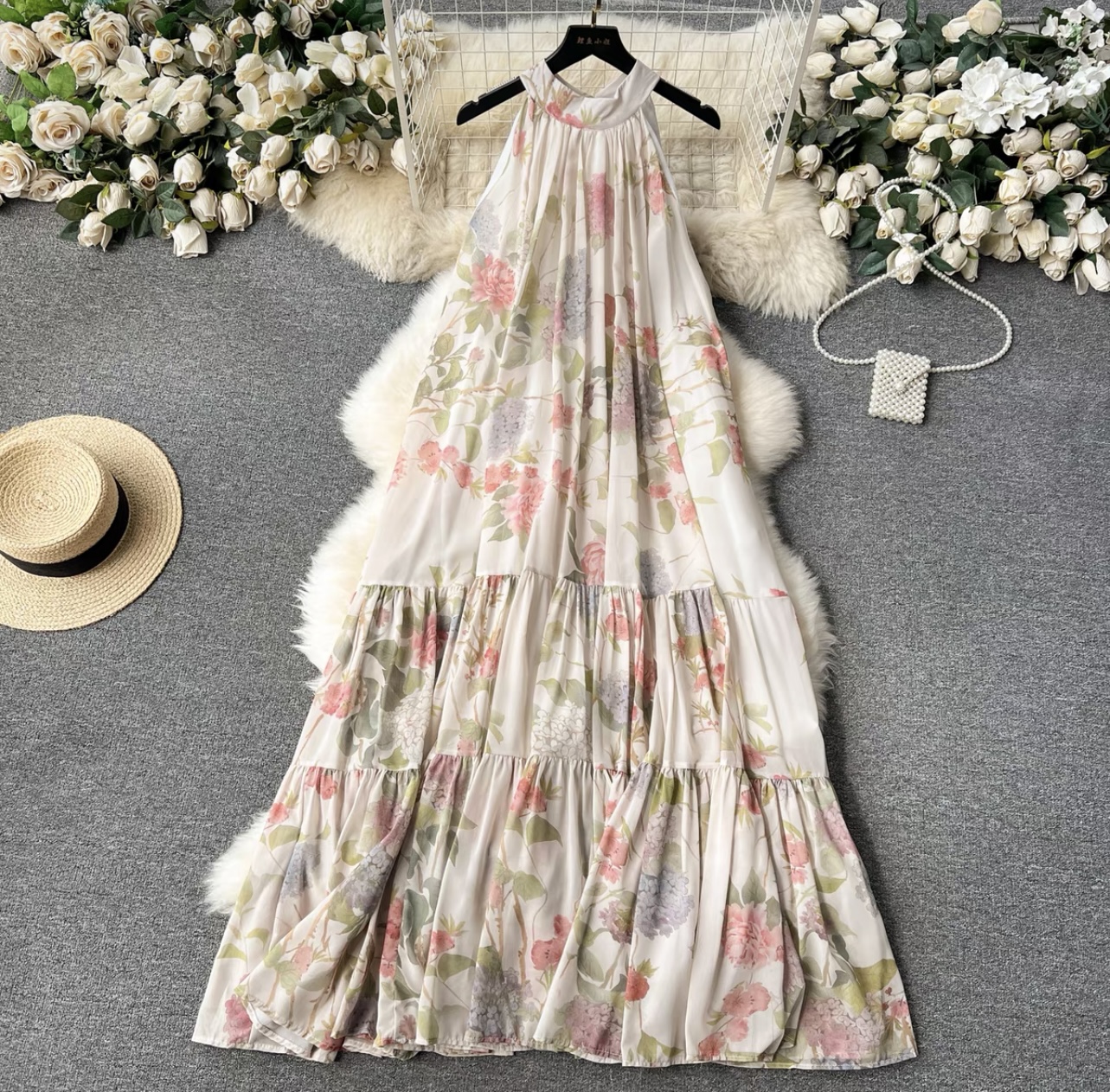 Only good energy chiffon dress CD631 image
