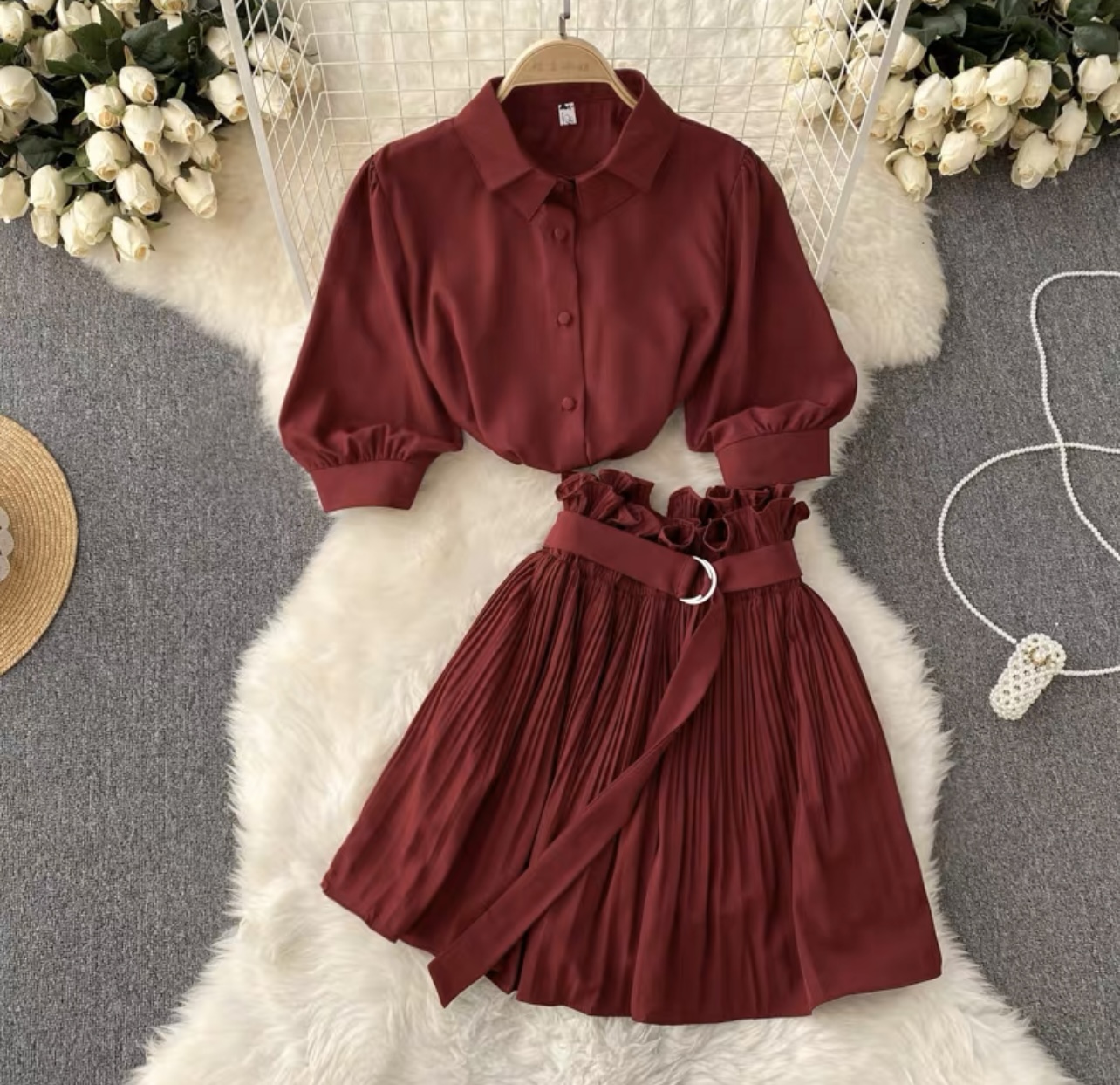 Want to be yours pleated set TPZZ1085 image