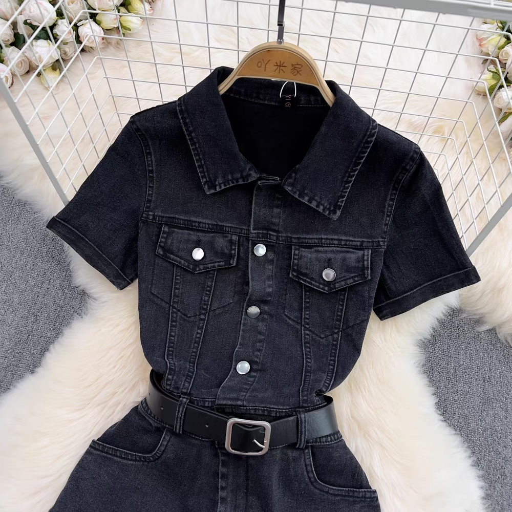 West coast denim jumpsuit & belt JRZZ489 images