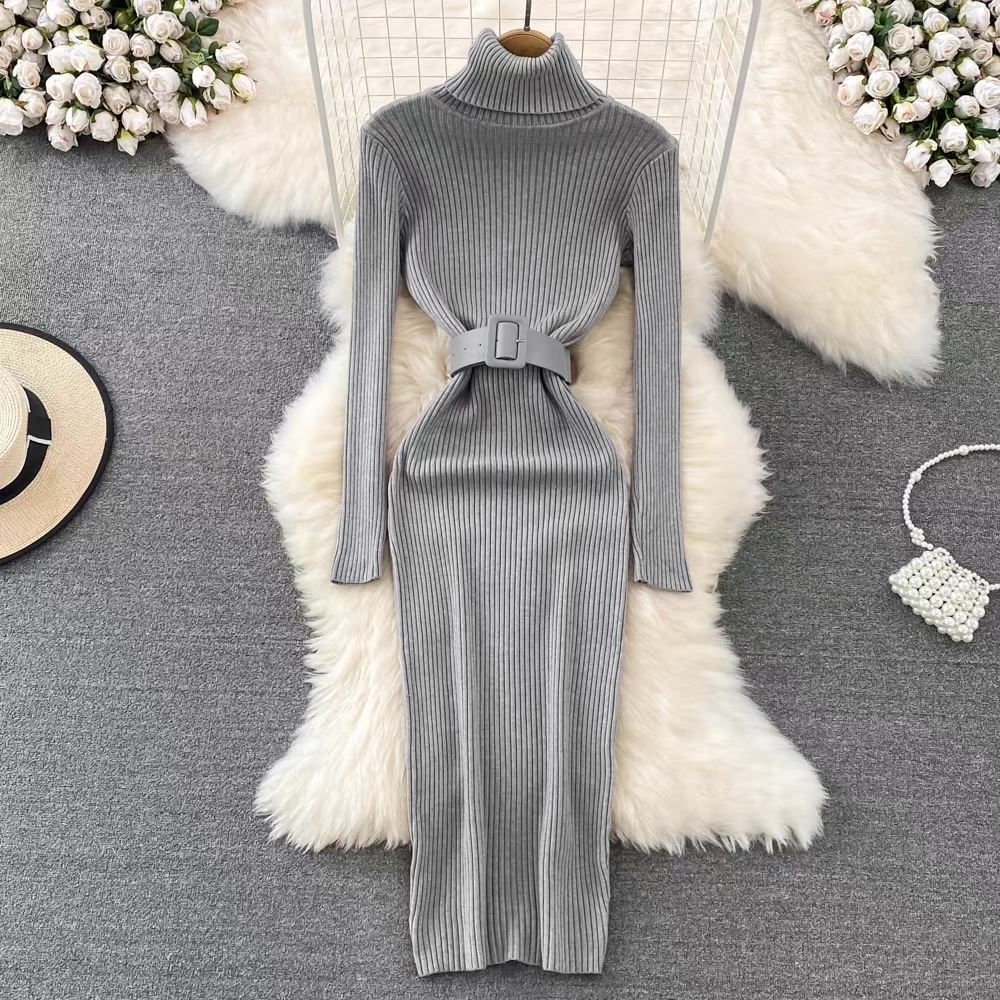 Late nights sweater gown & belt KBC29 image