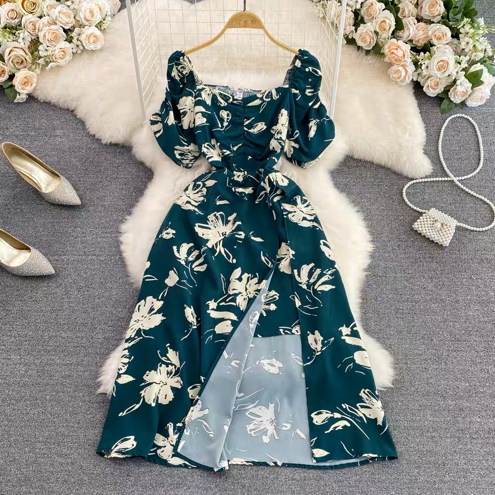 Almafi coast print dress CD258 image