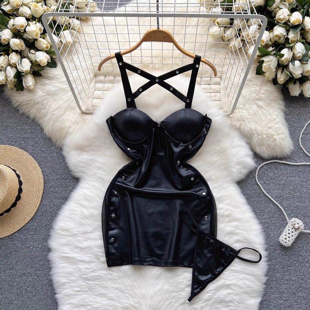 Last kiss leather gown & panties CBC32 image