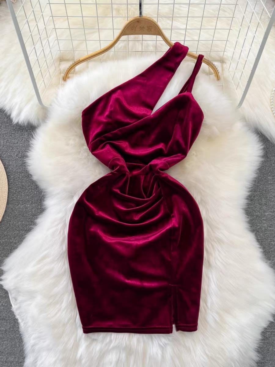 Road devils velvet dress CBC351