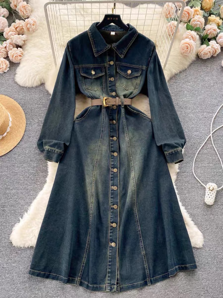 High status tinted denim dress DD22