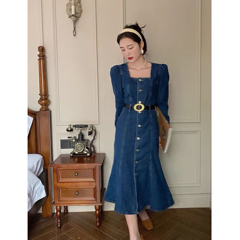 Office calling denim dress DD13 image
