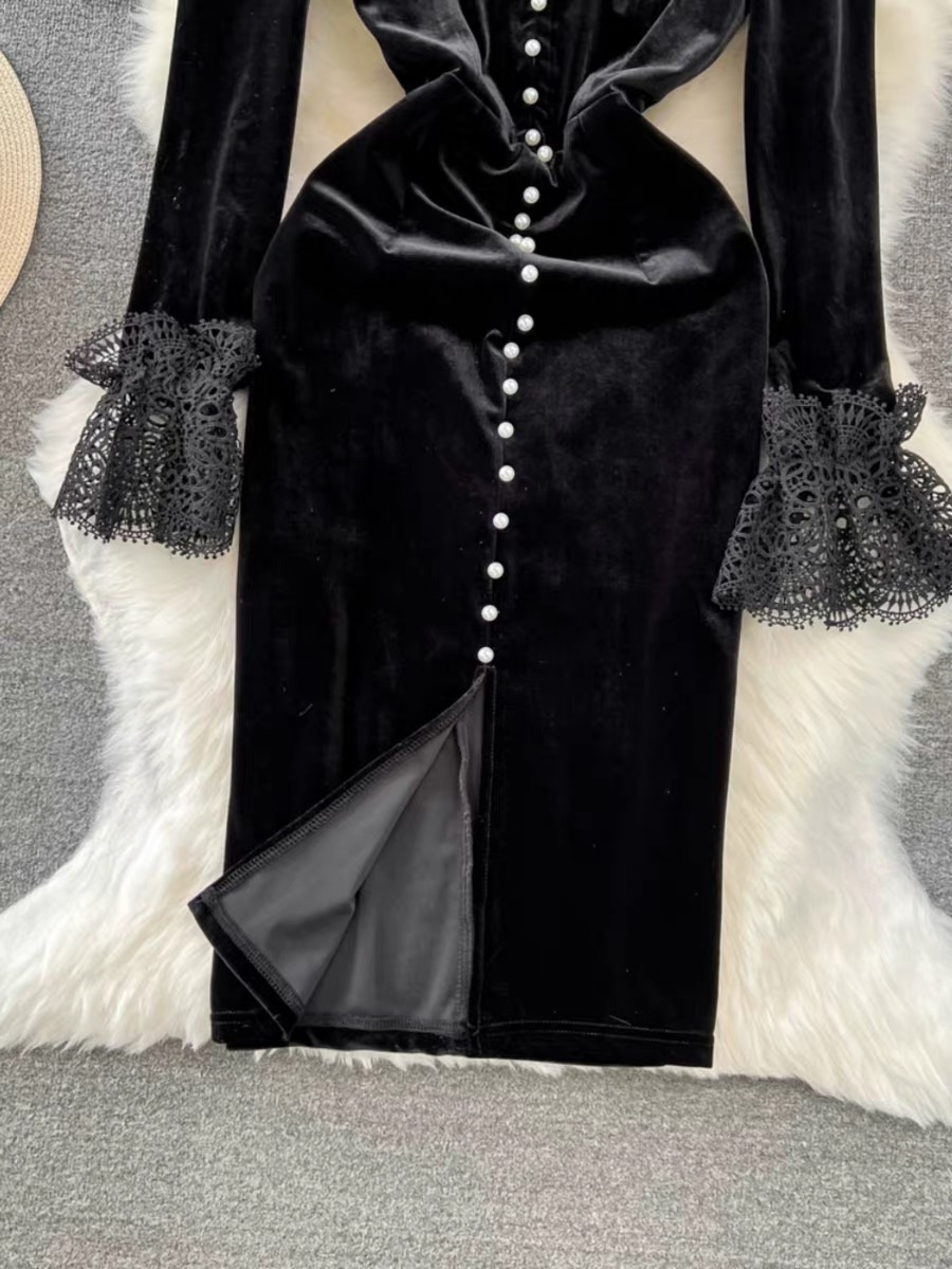 Dark Angel velvet lace dress FBC99 image