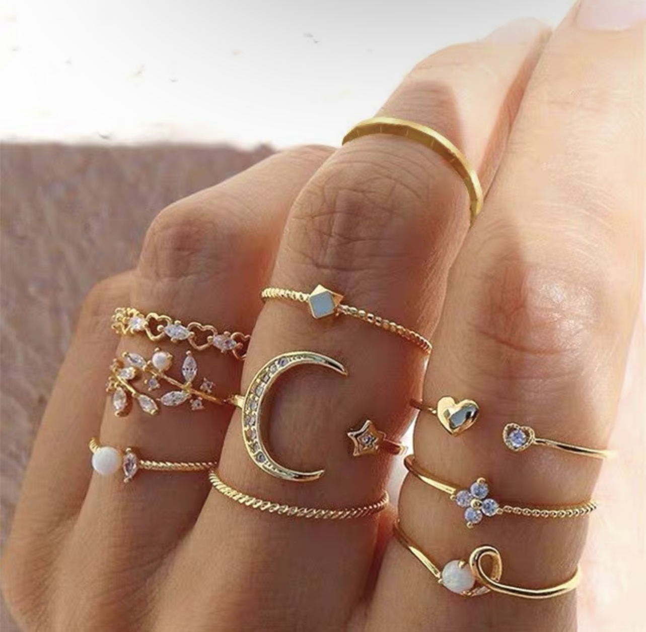 Luxury babe knuckle rings JW168 image