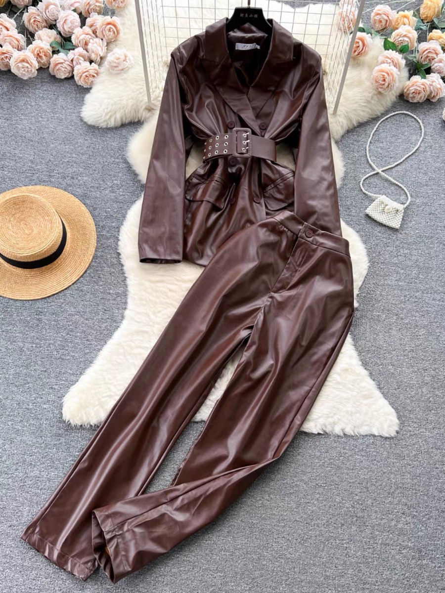 Star of the show leather suit set TPZZ3373 image