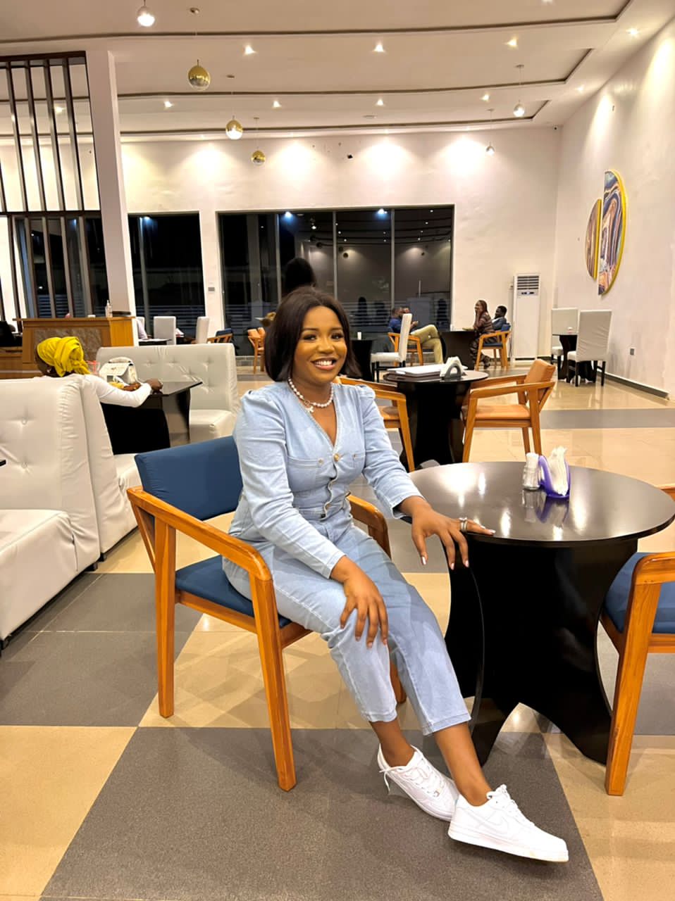 London denim jumpsuit & belt image