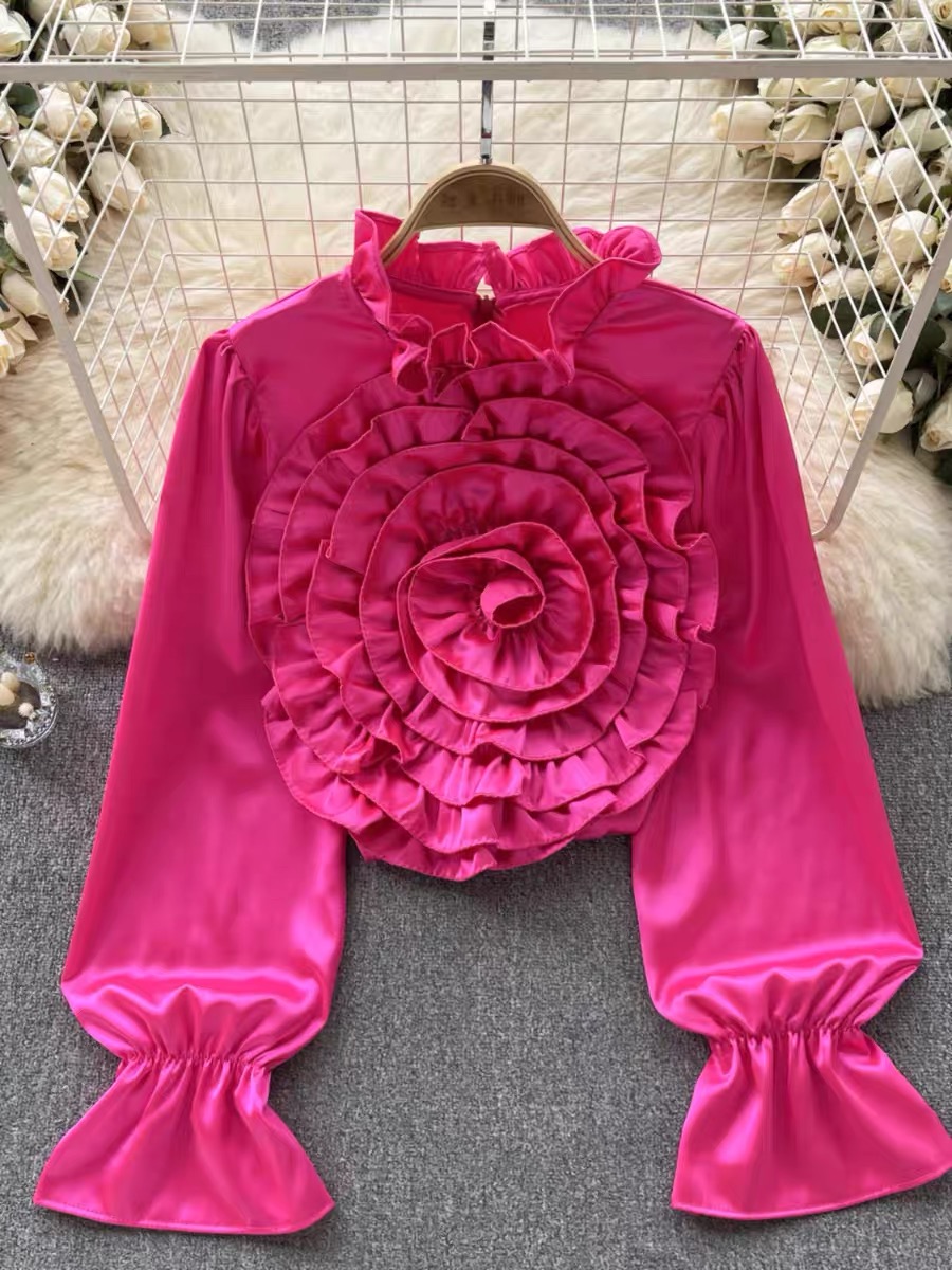 Competitive edge rose blouse BE269