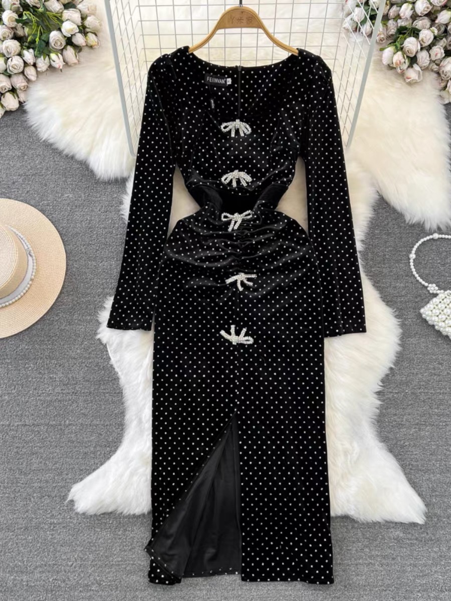 Fatima velvet dress FBC98