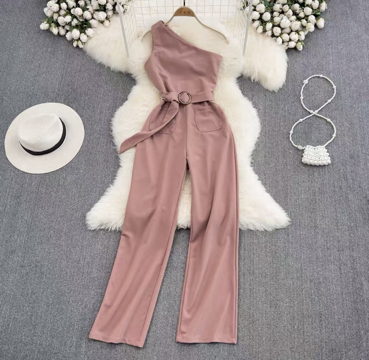 Bring the drama Capri short jumpsuit JRZZ467 images