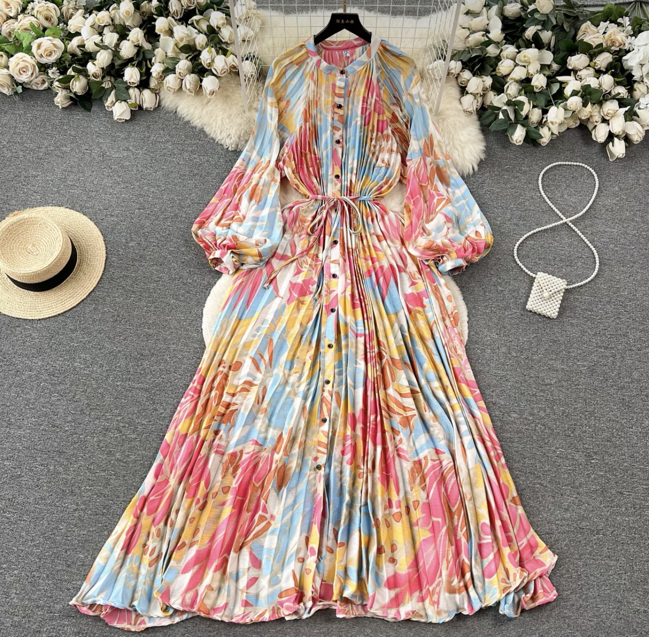 Cute but spoiled print dress FD215 image