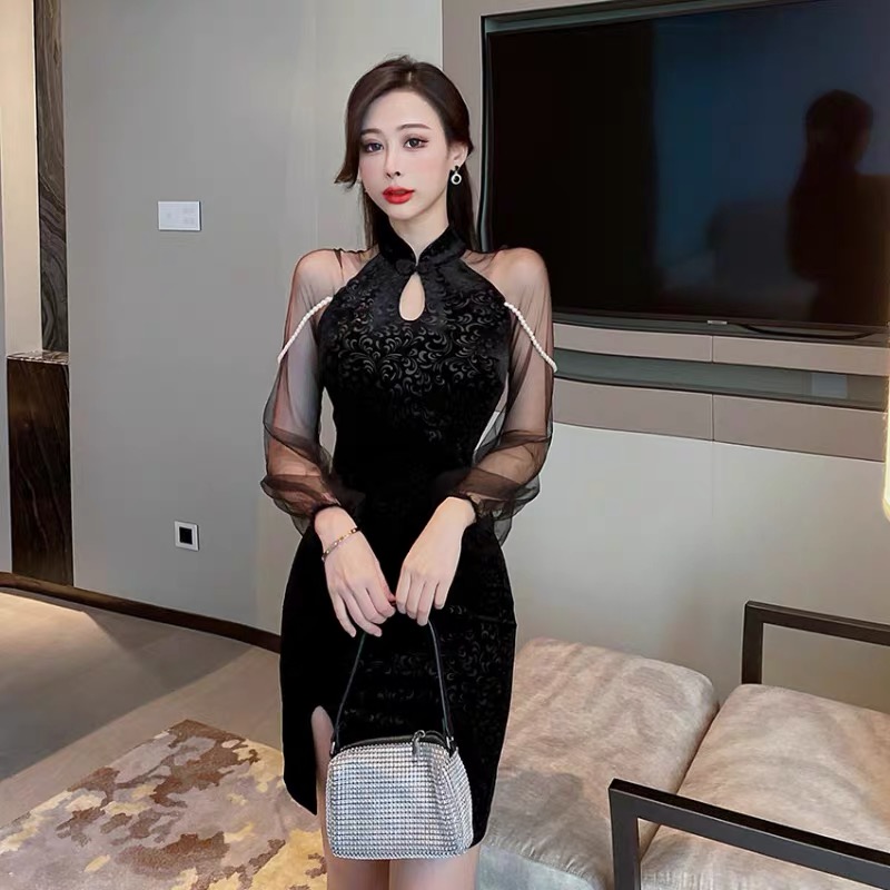 Money moves velvet dress FBC71 image