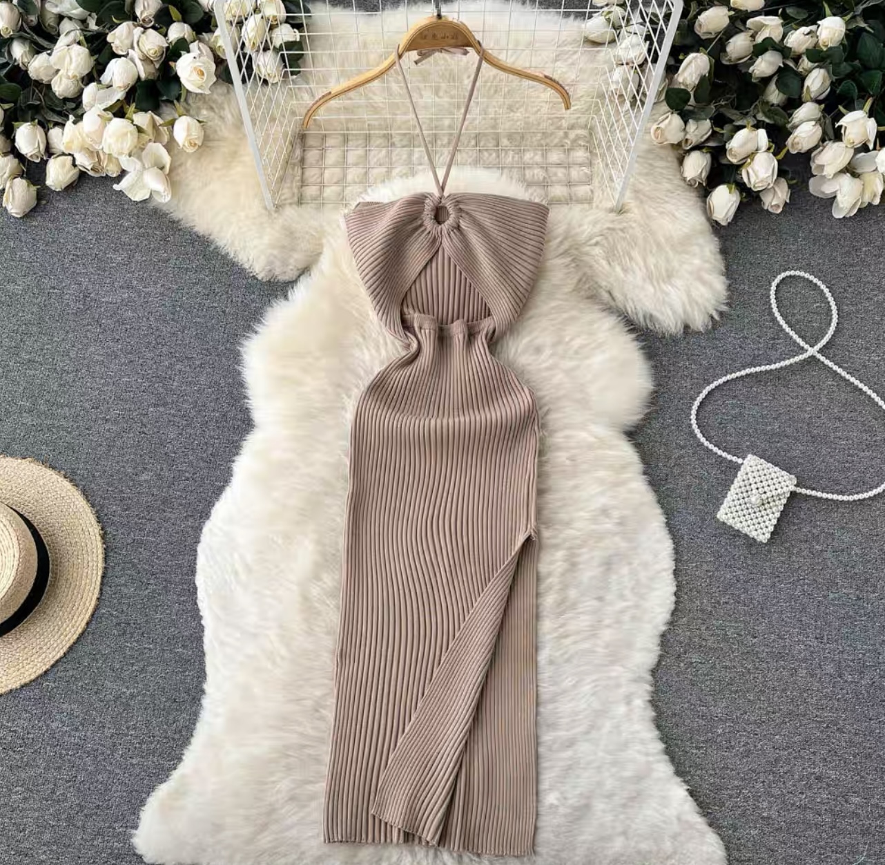 Colorful living knit gown KBC54 image