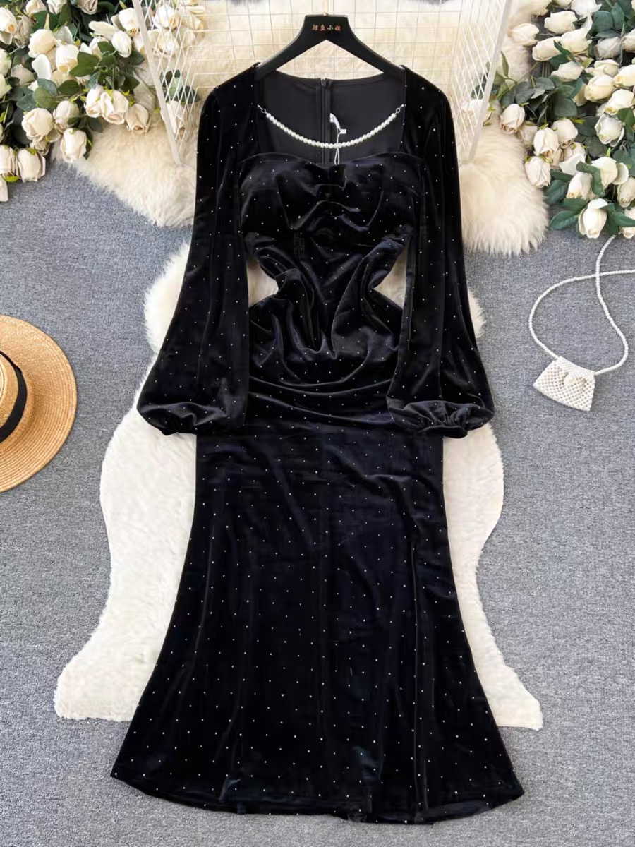 No lies velvet dress FD559 image