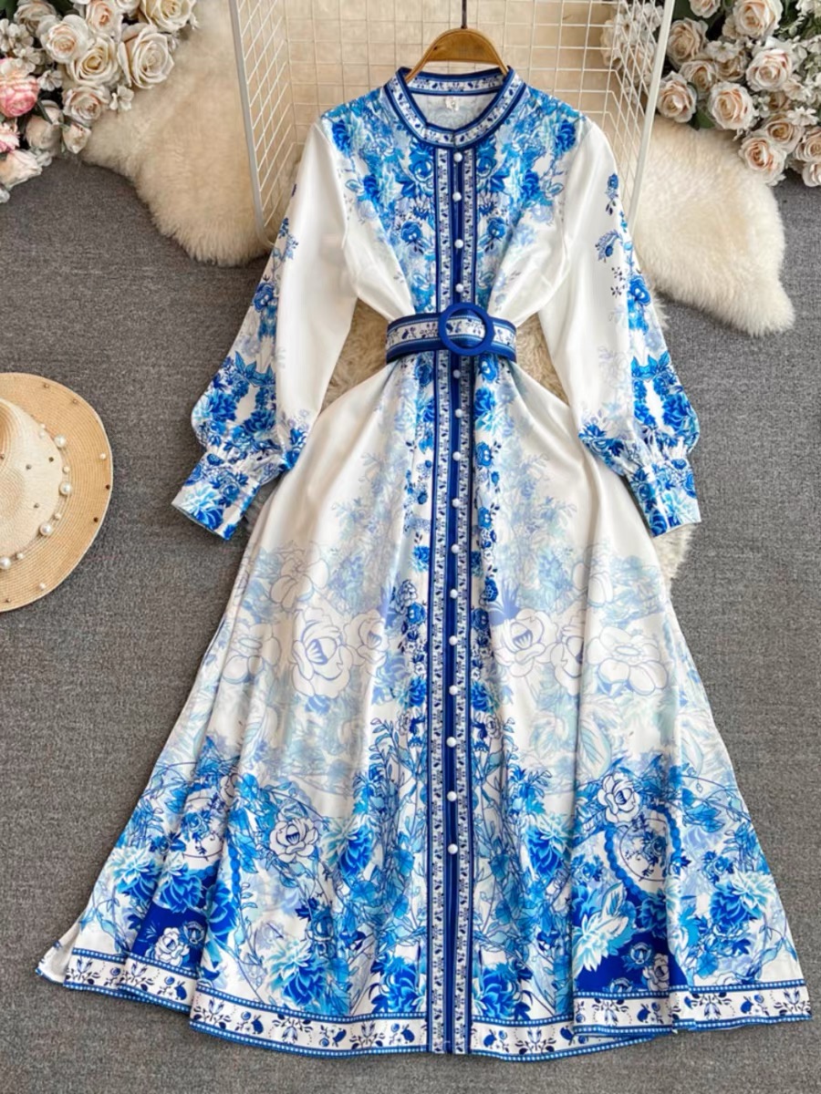 Don’t be basic print dress ED132 image