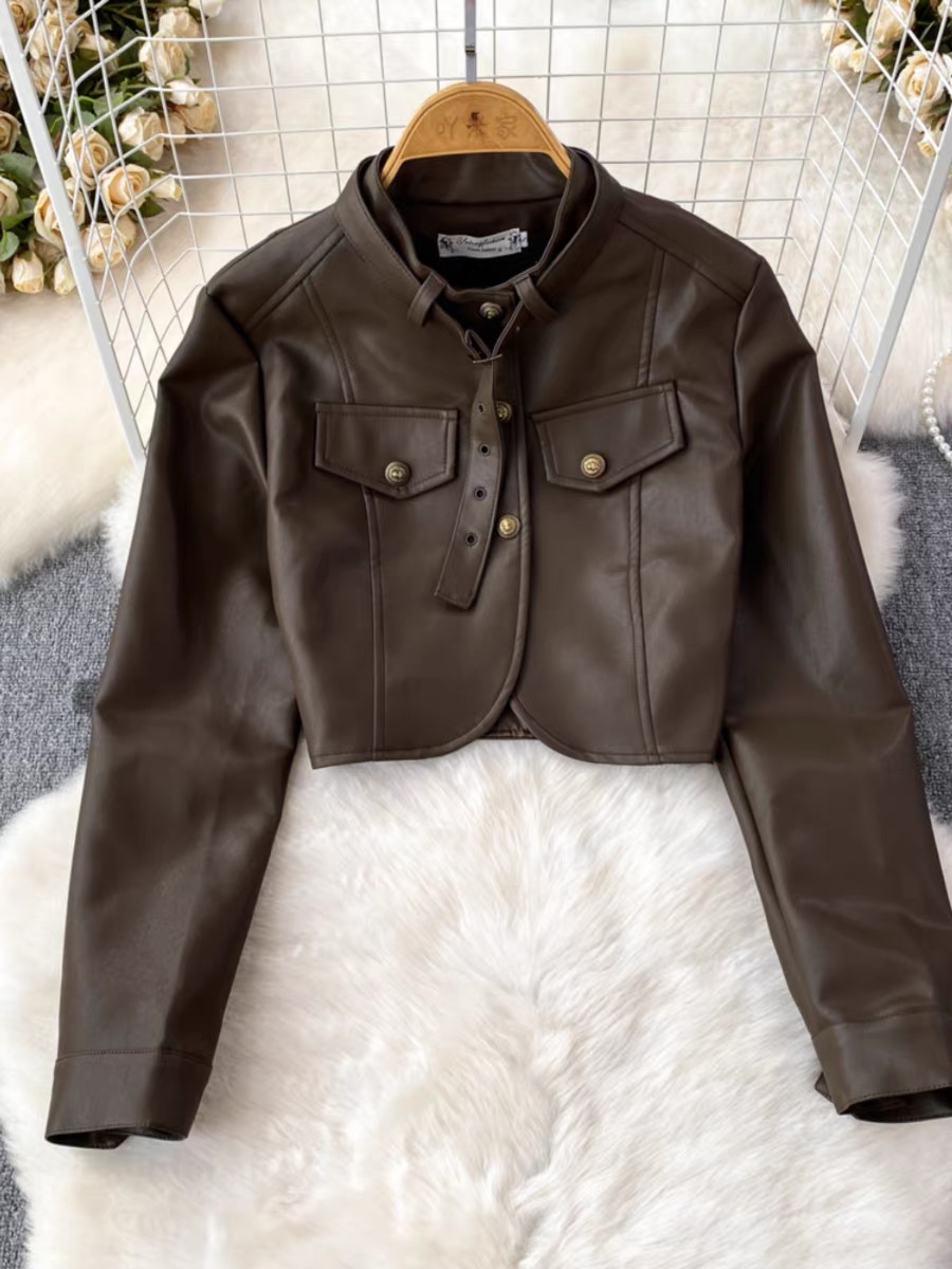 A whole vibe leather jacket LJ110 image