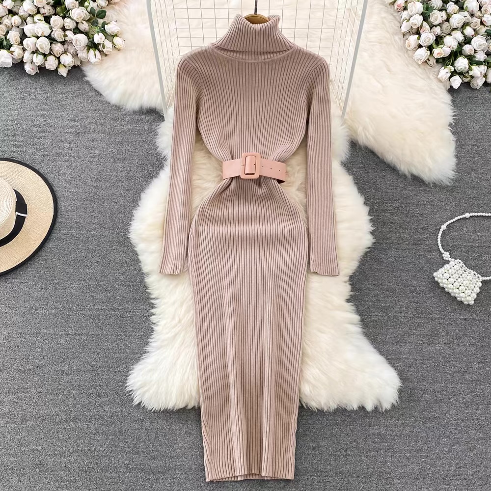 Late nights sweater gown & belt KBC29 image