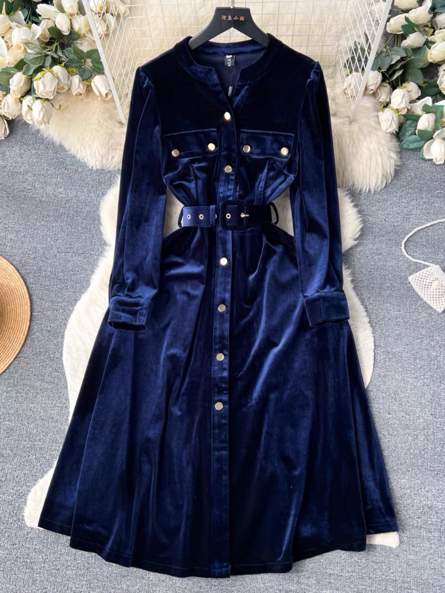Unpaid love velvet dress FD510 image