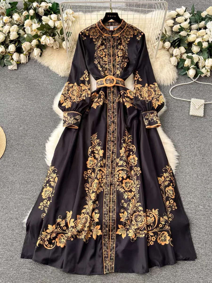 Red carpet worthy print dress ED202 image