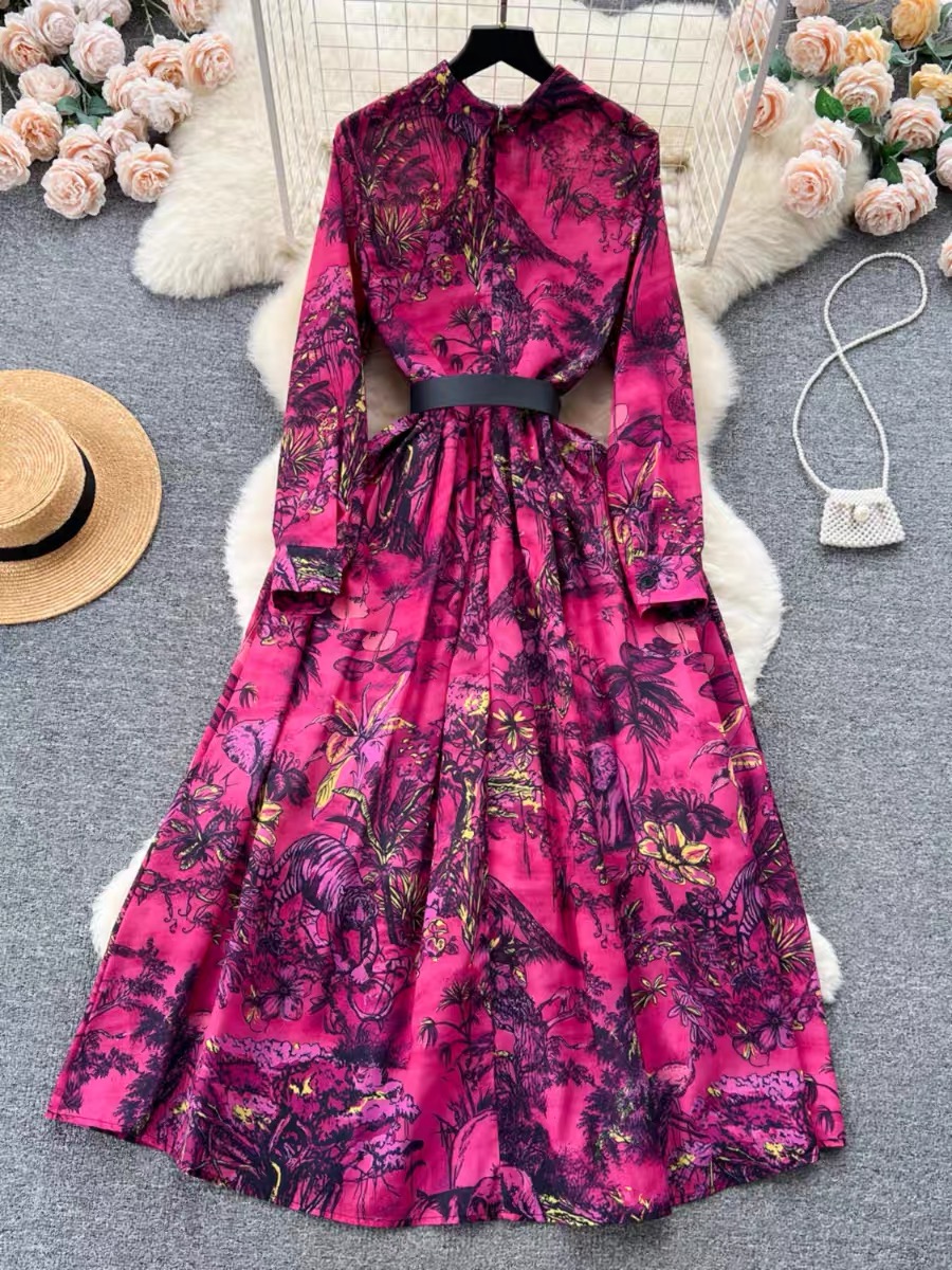 Floral baddie dress & belt FD342 image
