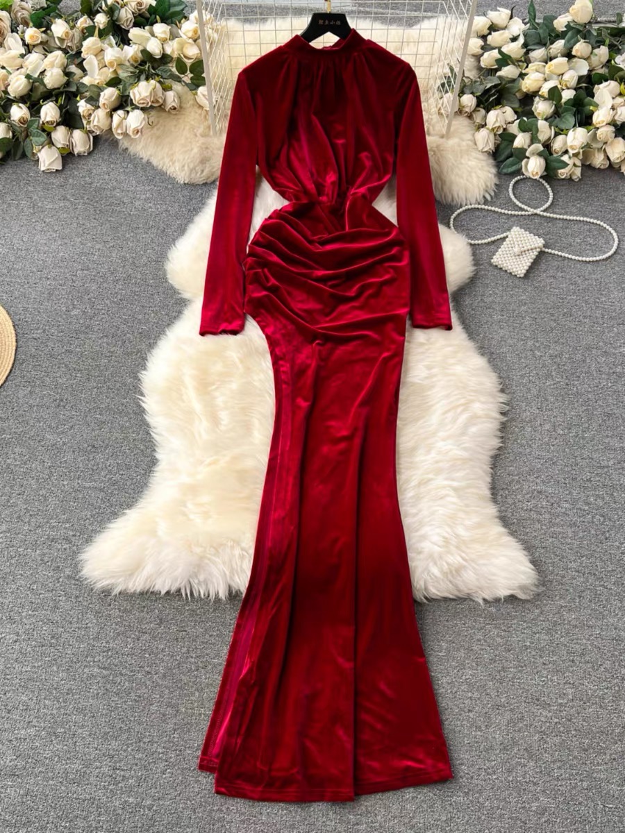 Prom queen velvet Dress EVD86 image