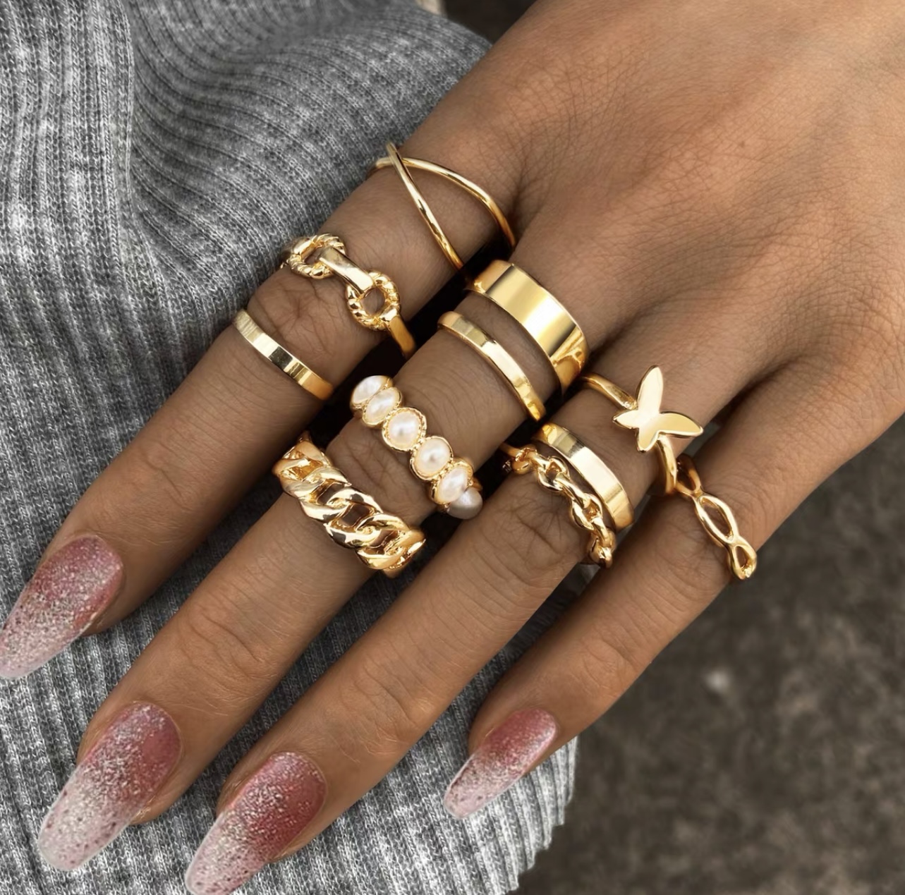 Luxury babe knuckle rings JW168 image
