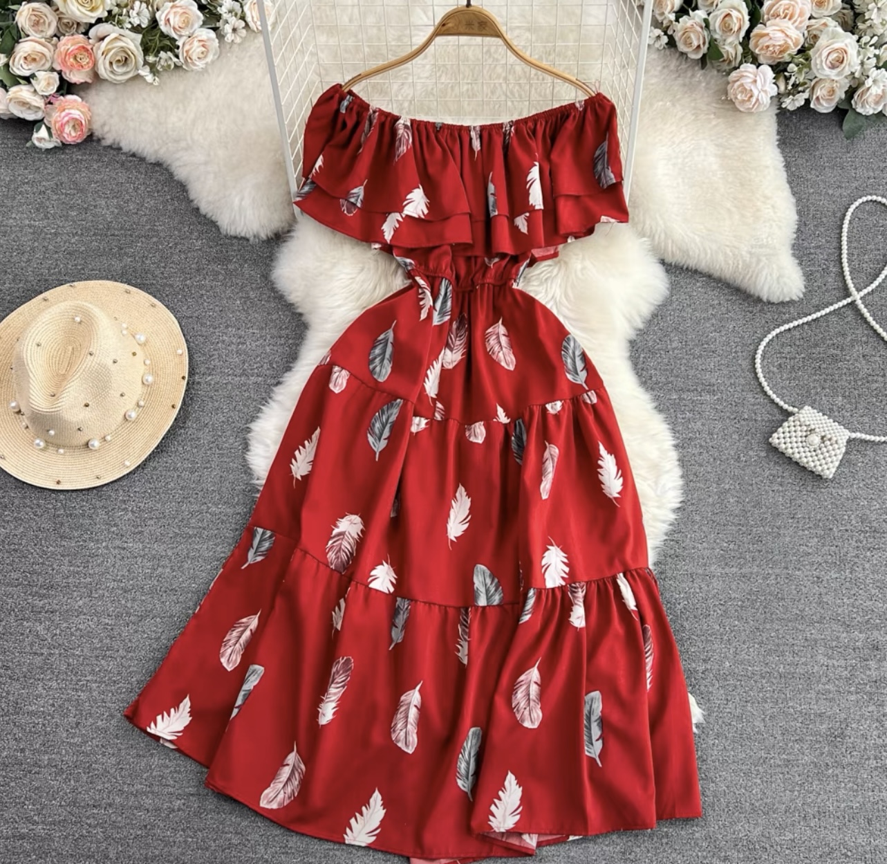 Stepping out off shoulder dress CD232 image