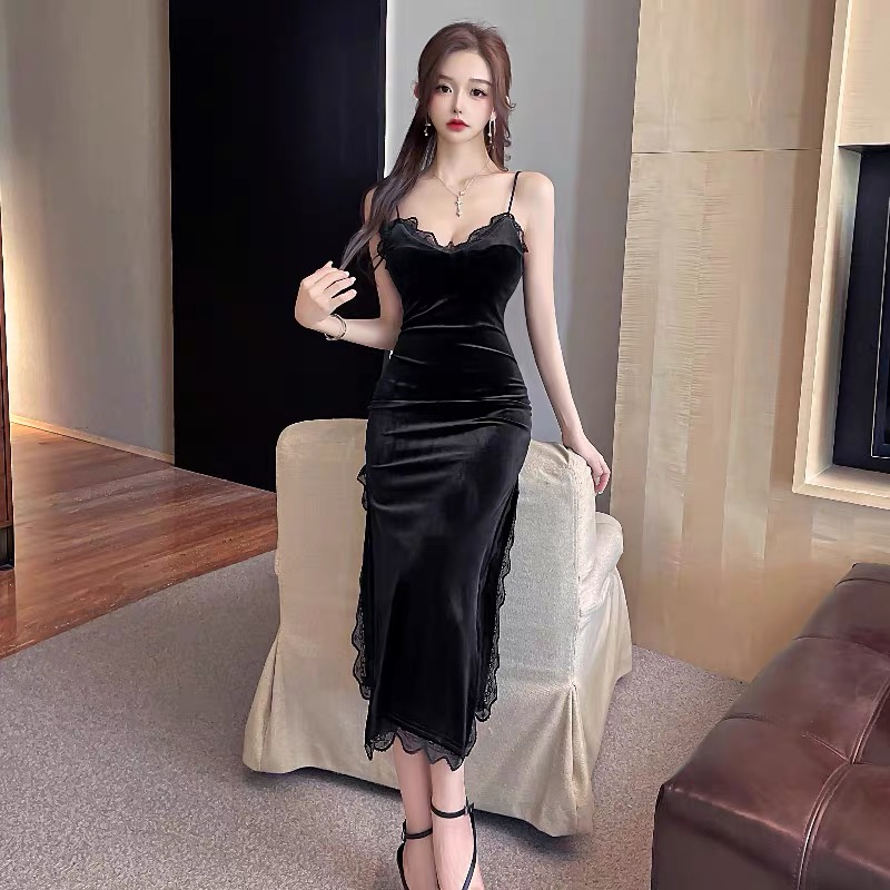 Bury gay girl suede gown CBC112 image