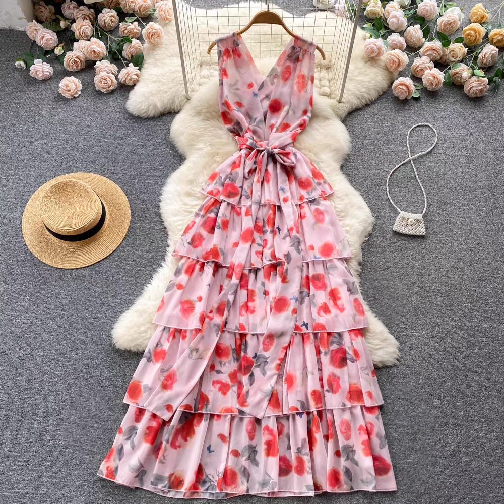 Opposite attract love floral dress CD84 image