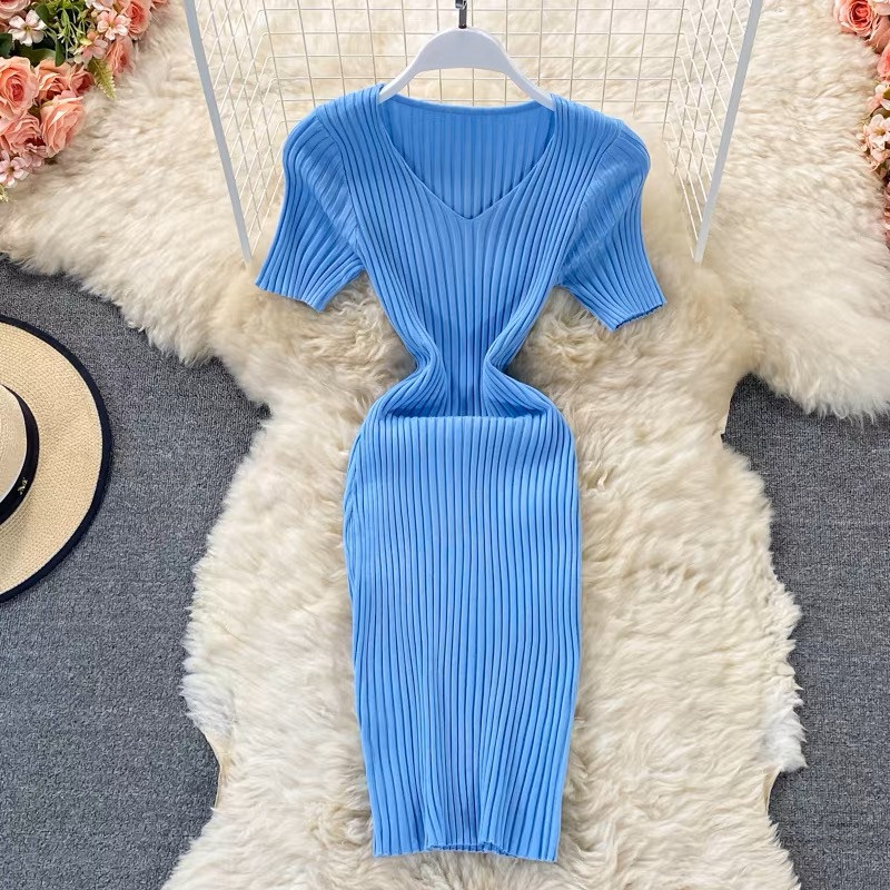 Not worried midi knit gown KBC53 image