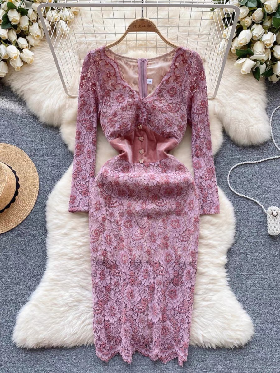 Stage entrance lace dress FBC61