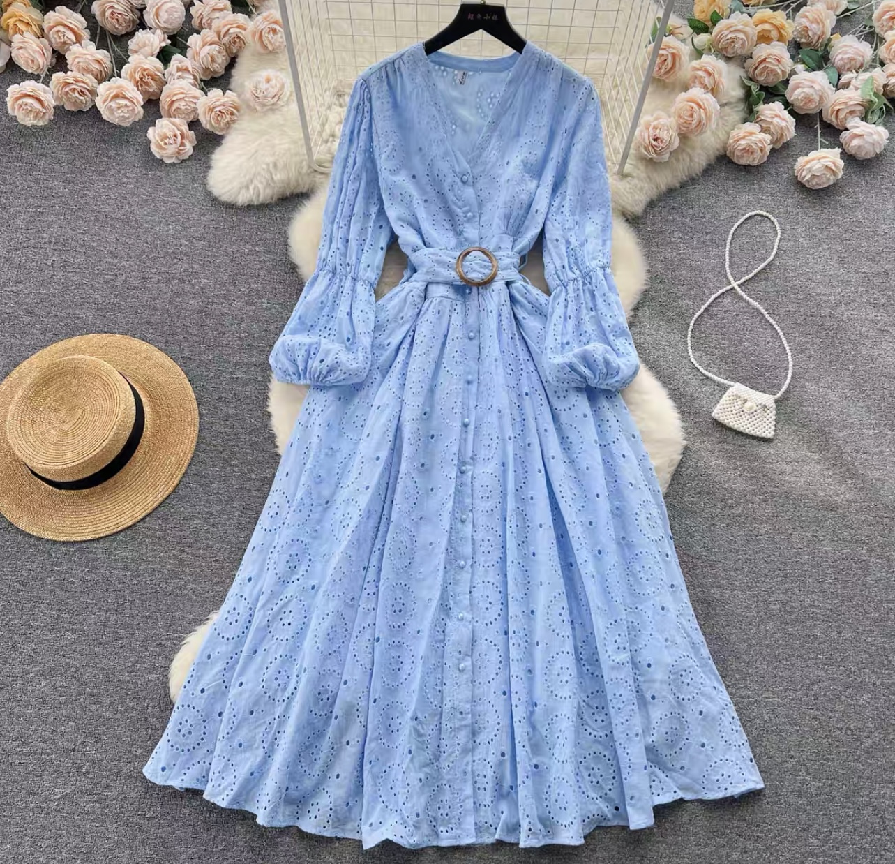 Carmen lace dress & belt FD224 image