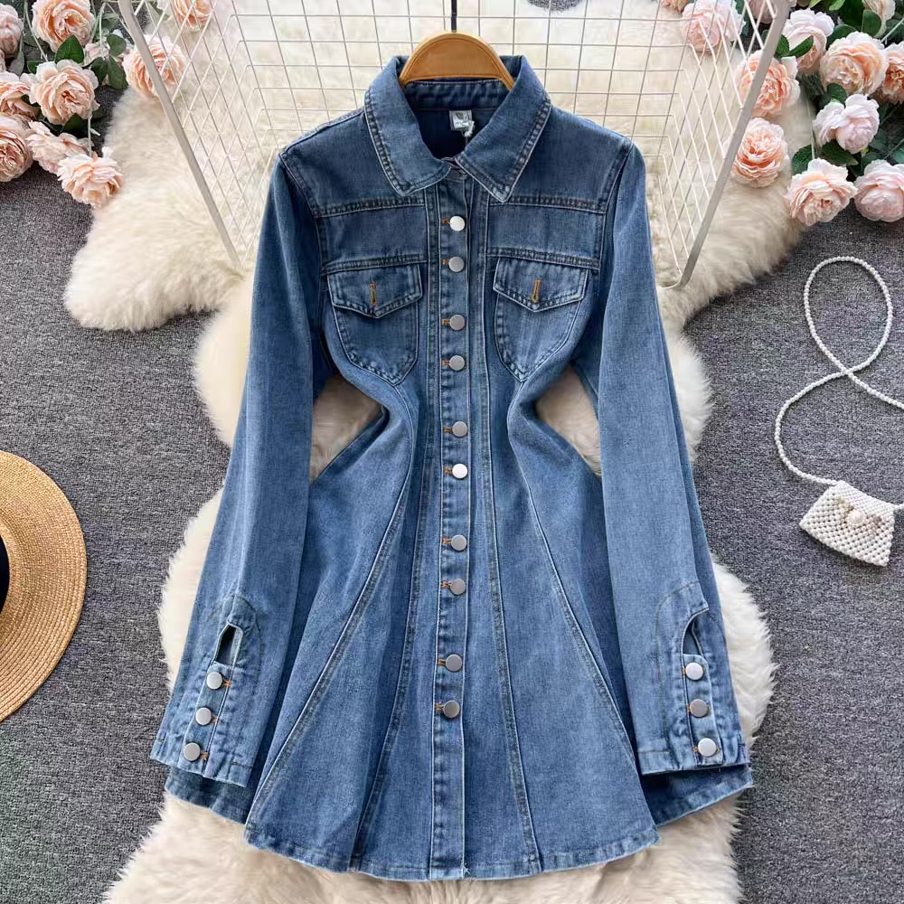 See what I want denim dress DD8