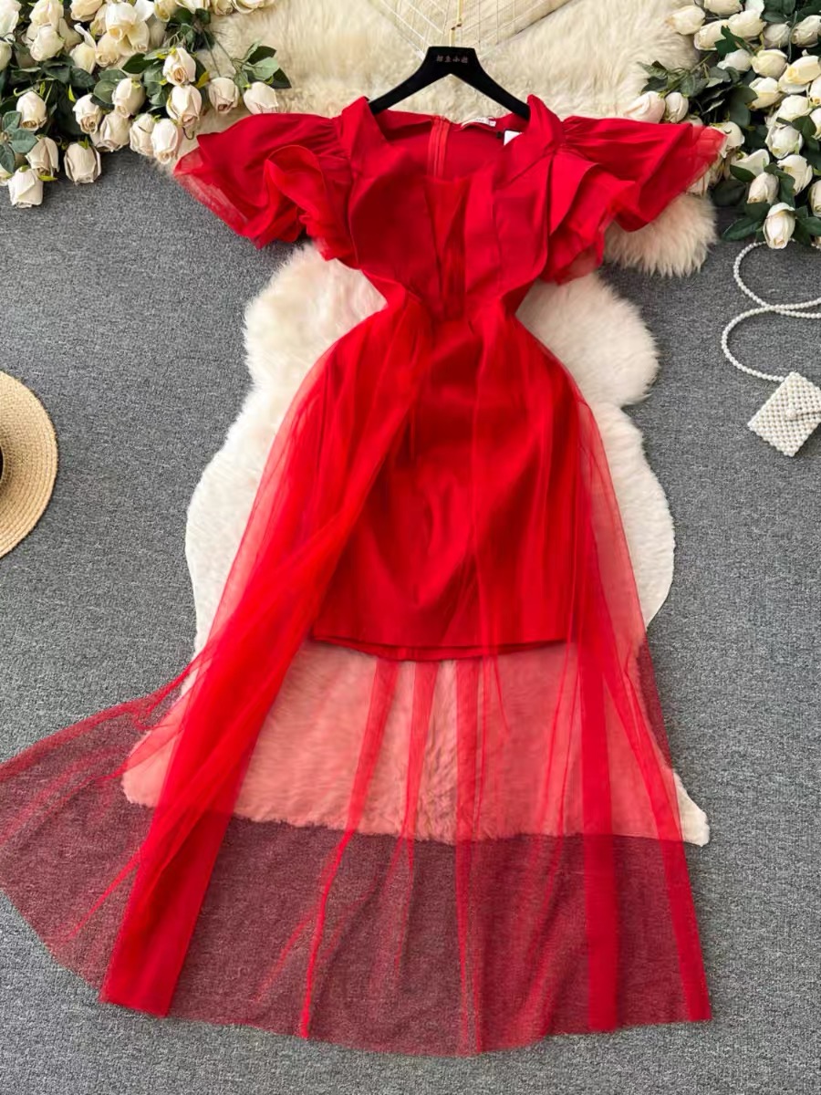 Let’s go dancing mesh dress EVD56 image