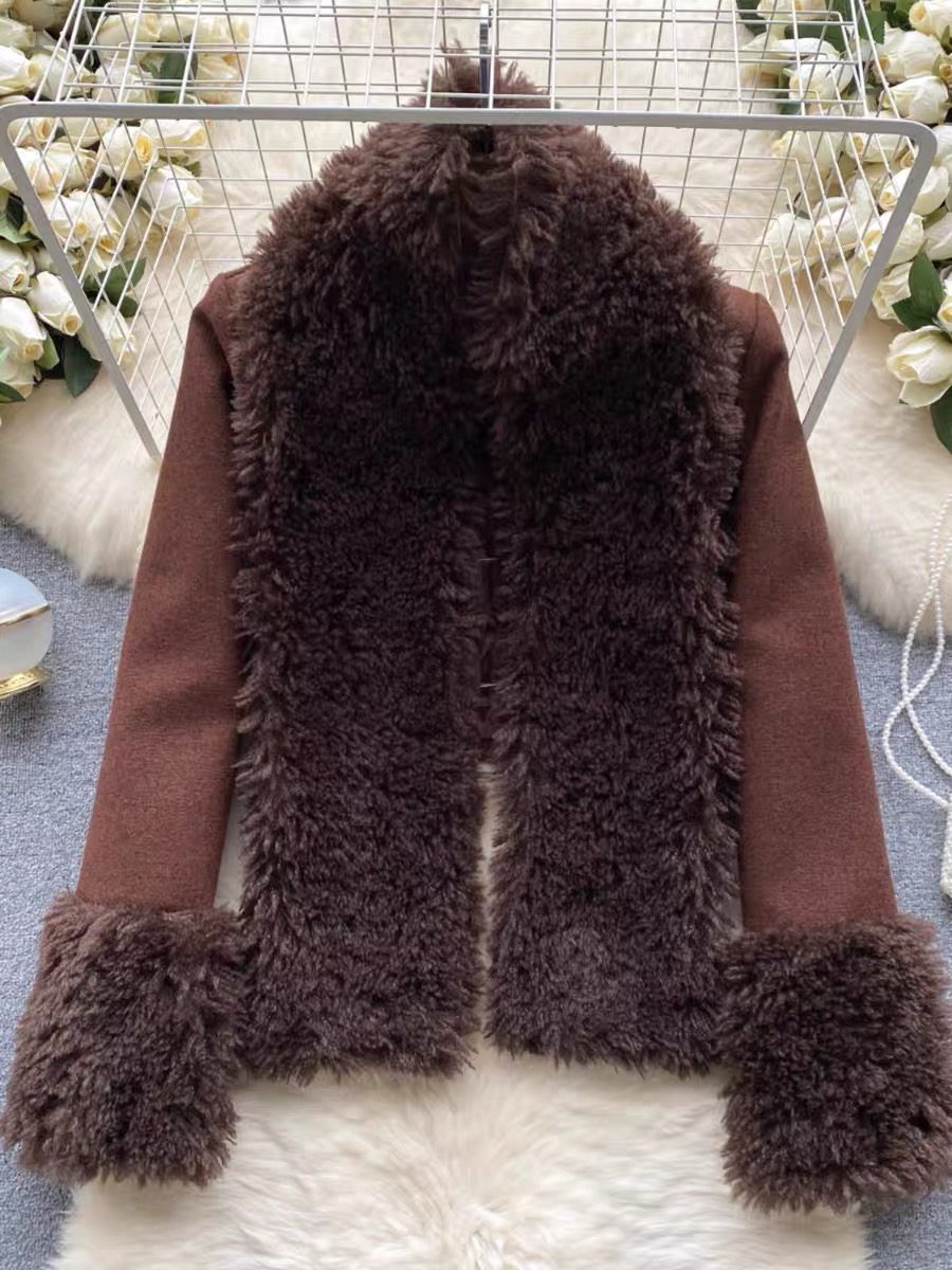 Better night out cropped fur jacket WJ110 image